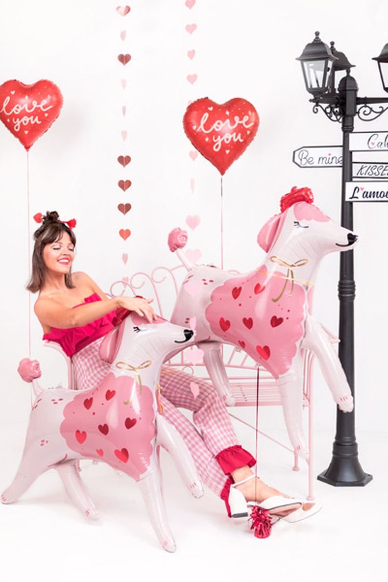 PartyDeco, balon foliowy Serce "I love you", 45 cm, mix, 1 szt.