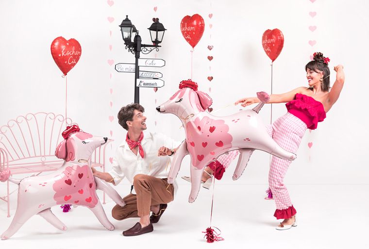 PartyDeco, balon foliowy Serce "Kocham Cię", 45 cm, mix, 1 szt.