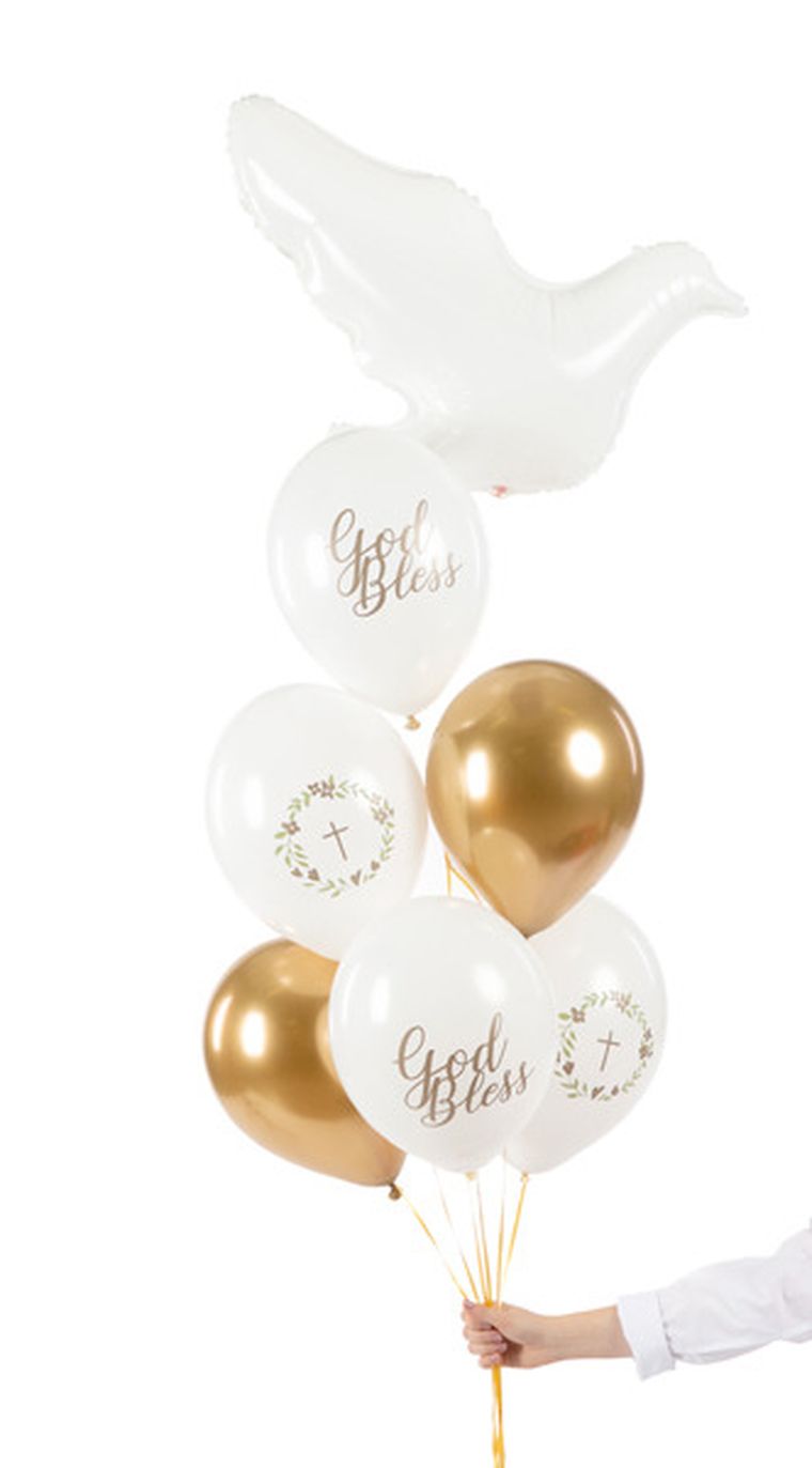 PartyDeco, balony 30 cm, God Bless, mix, 6 szt.