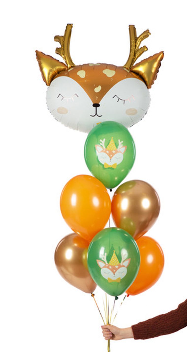 PartyDeco, balony 30 cm, Jelonek, mix, 6 szt.