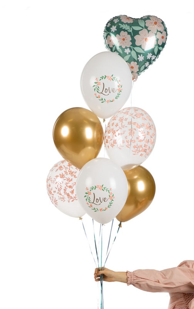 PartyDeco, balony 30 cm, Love, mix, 6 szt.