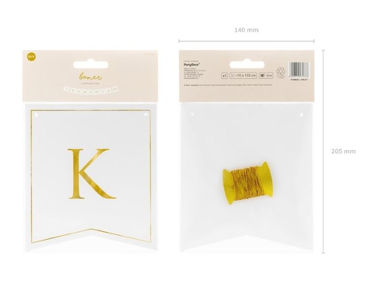 Partydeco, baner, I Komunia Św., 15-133 cm