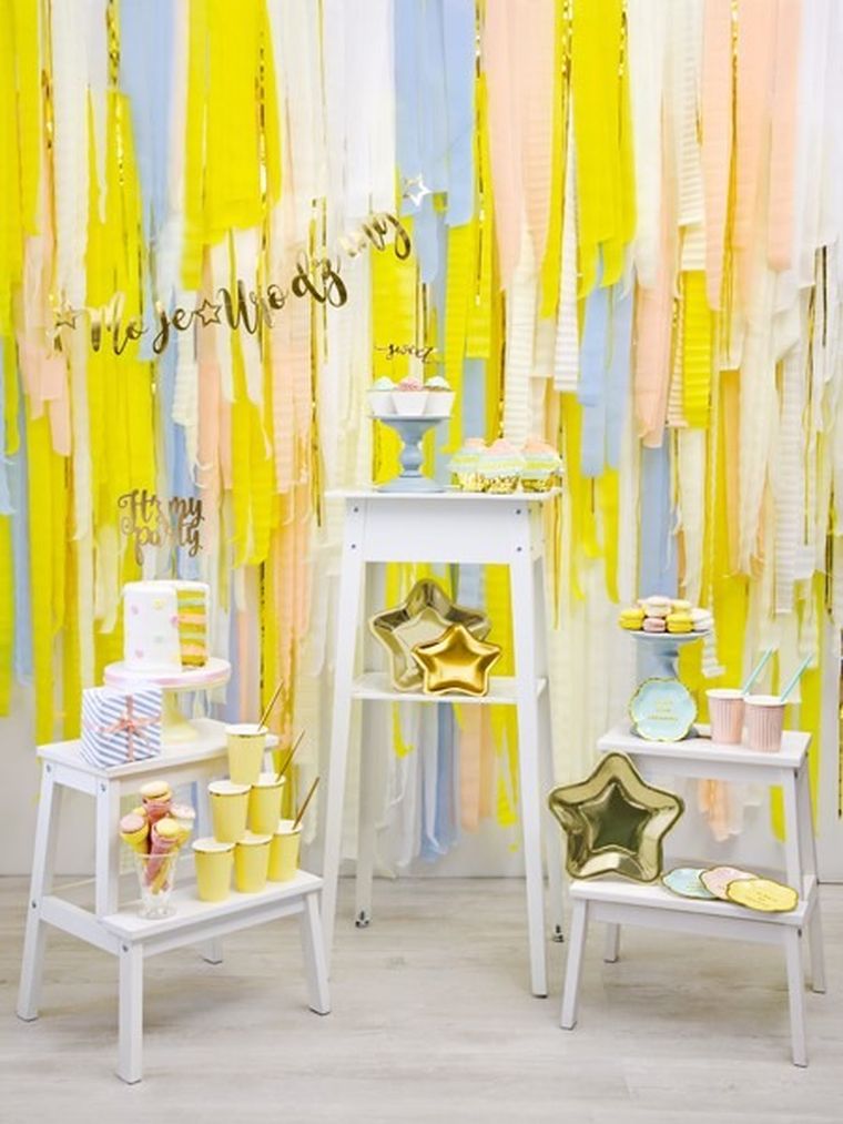 PartyDeco, baner Moje urodziny, złoty, 16,5-90 cm