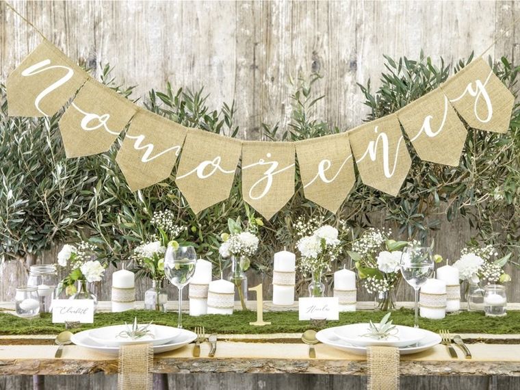 PartyDeco, baner Nowożeńcy, 23-155 cm