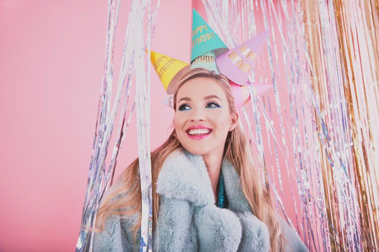 PartyDeco, czapeczki Happy Birthday, mix, 16 cm, 6 szt.