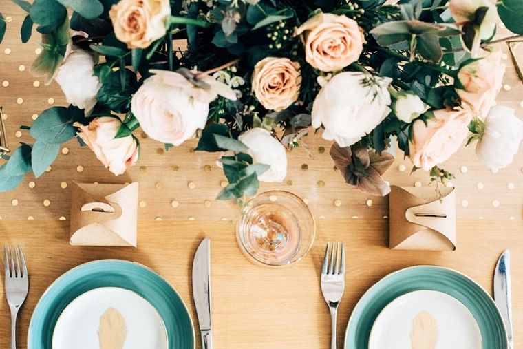 PartyDeco, dekoracyjna organza z nadrukiem, biała