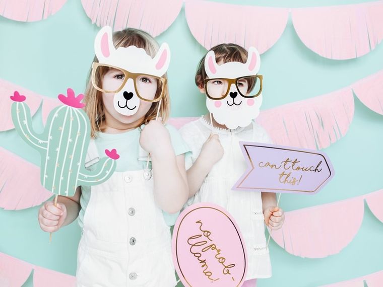 PartyDeco, gadżety do zdjęć, lama, 5 szt.