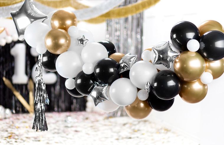 PartyDeco, girlanda balonowa, Gwiazdki, mix, 167-135 cm, 1 szt.