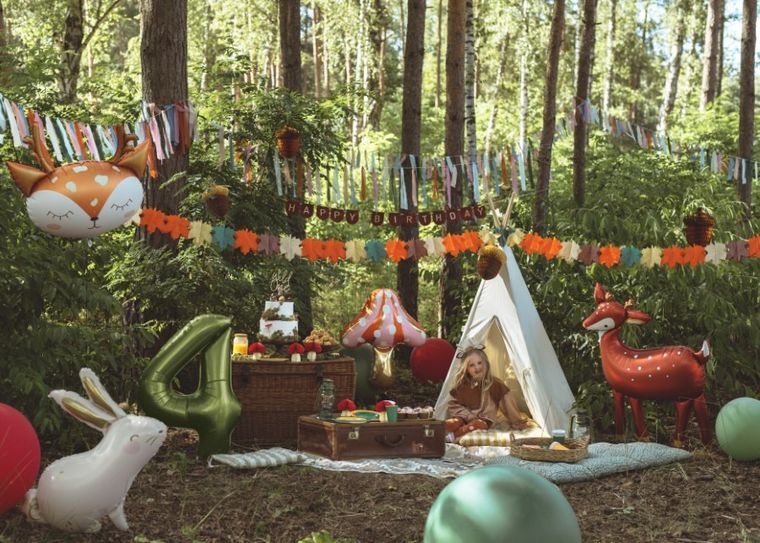 PartyDeco, girlanda bibułowa, liście, 3m