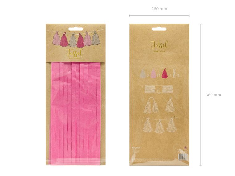 PartyDeco, girlanda frędzle, mix