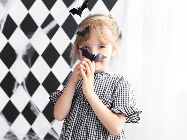 PartyDeco, girlanda, nietoperze, czarny, 1.5 m