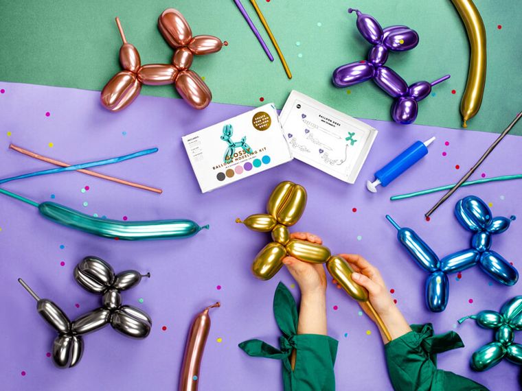 PartyDeco, Glossy, balony modeliny, 130 cm z pompką, 30 szt.