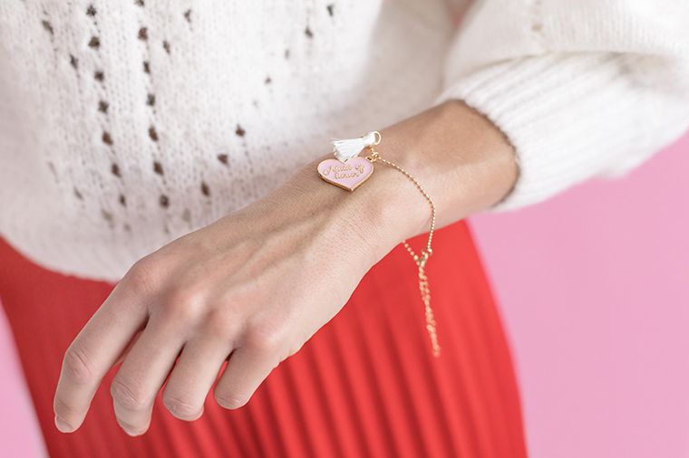 PartyDeco, kartka z bransoletką Will you be my Maid of honor, 10.5-14.8 cm, 1 szt.