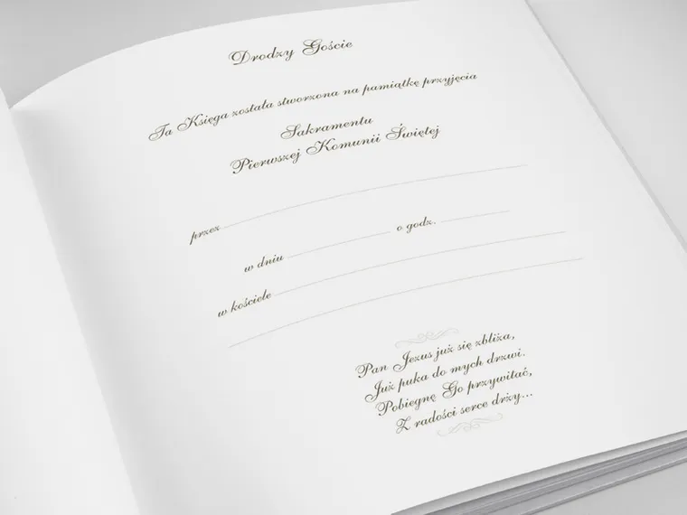 PartyDeco, księga gości komunijnych, 20,5-20,5 cm