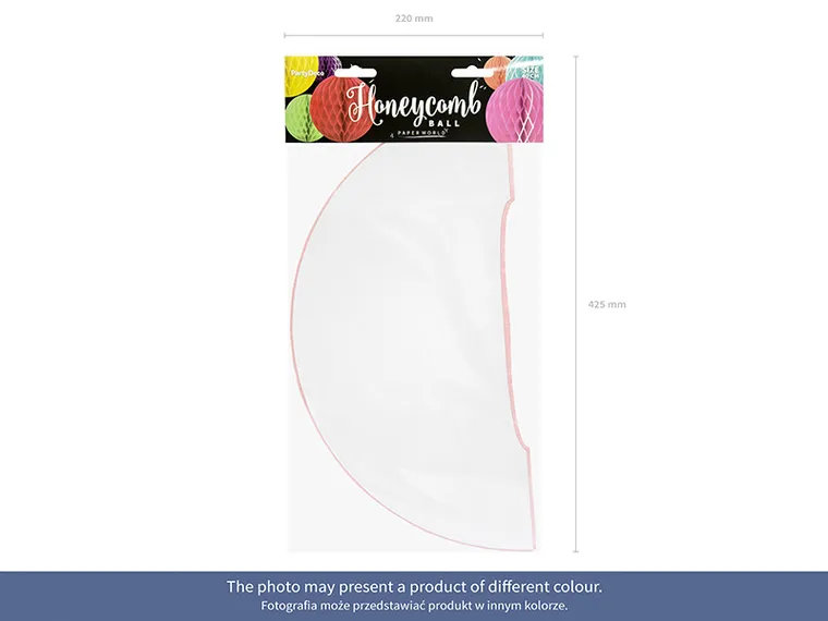 PartyDeco, kula bibułowa, czerwony, 40 cm