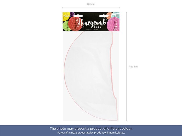 PartyDeco, kula bibułowa, różowy, 40 cm