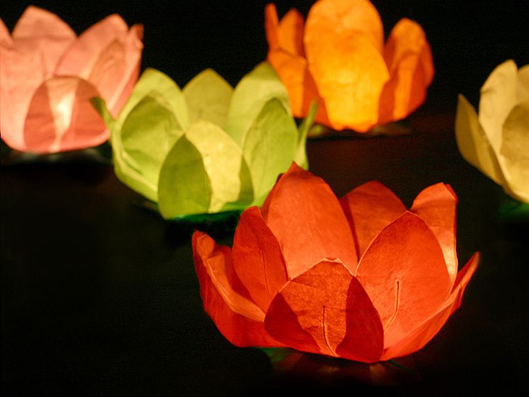 PartyDeco, lampiony pływające, różnokolorowe, 6 szt.