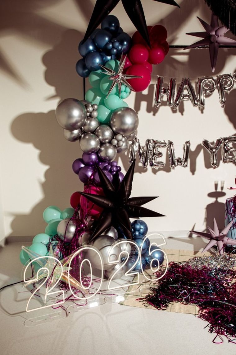 PartyDeco, neon LED, cyfra 6, biały, 50 cm