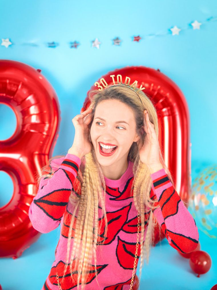 PartyDeco, opaska 30 Today, złoty, 1 szt.