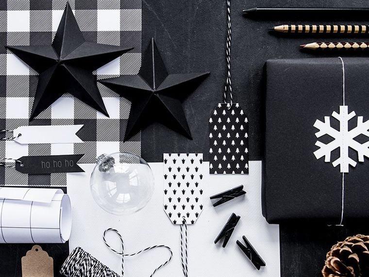 PartyDeco, ozdobne klamerki drewniane do dekoracji, czarny, 10 szt.