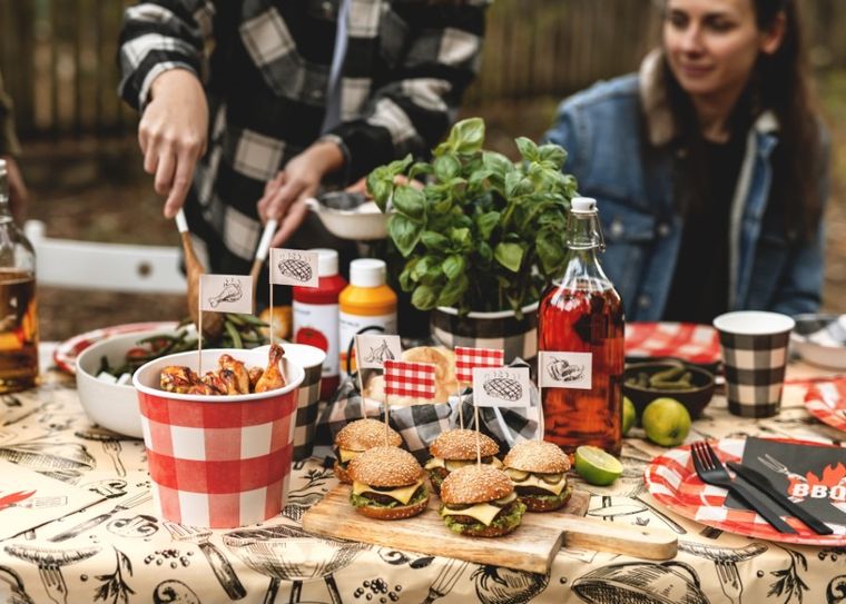 PartyDeco, ozdobne pikery na grilla, 15 cm, 12 szt.