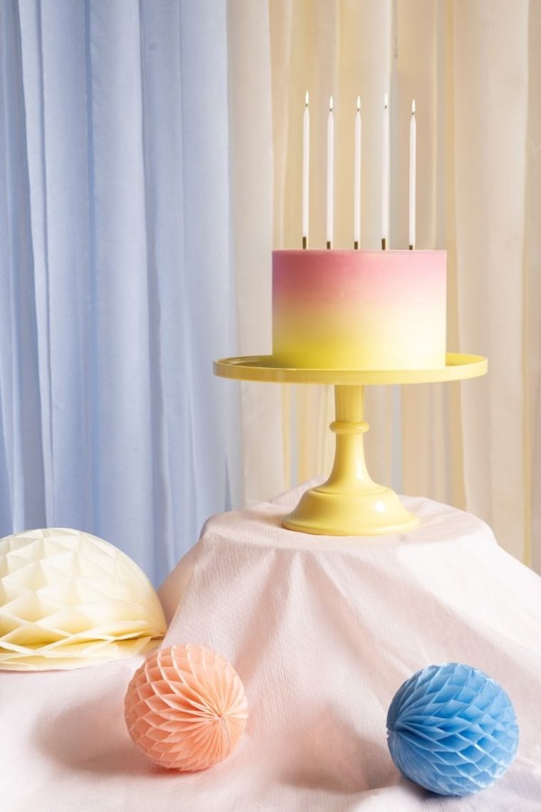 PartyDeco, patera na słodycze, żółty, 24-14,5 cm