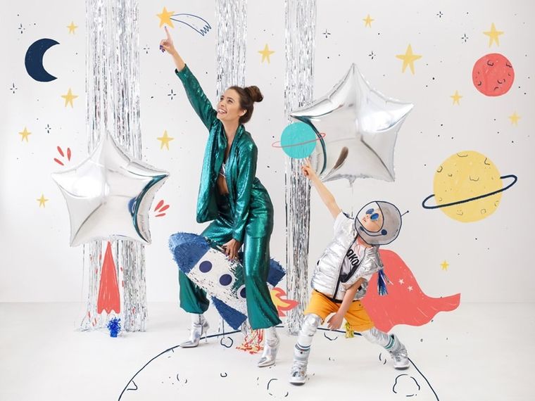 PartyDeco, piniata, rakieta, 45.5-69.5-14 cm