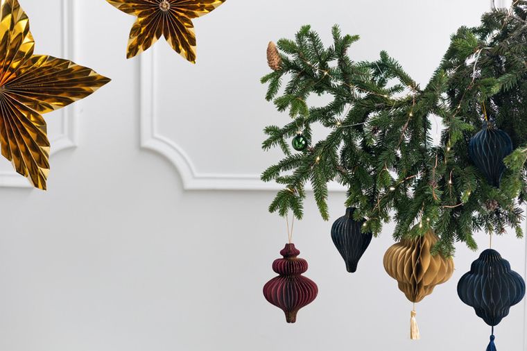 PartyDeco, rozety dekoracyjne Gwiazdy, złoty, 3 szt.