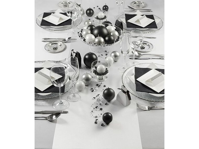 PartyDeco, satyna do dekoracji gładka, biała, 0,36-9 m