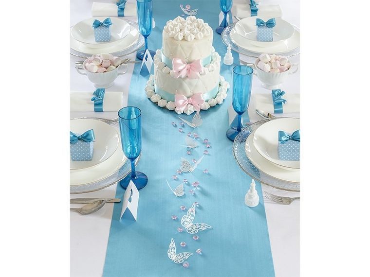 PartyDeco, satyna do dekoracji gładka, turkusowa, 0,36-9 m