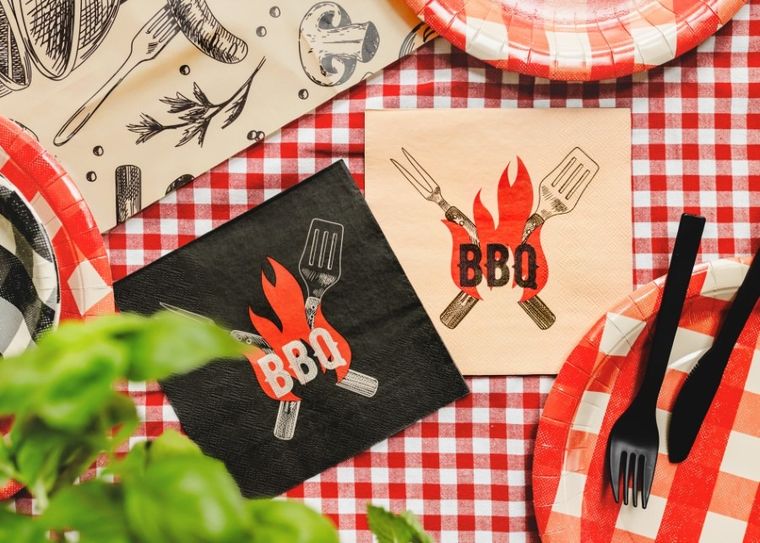 PartyDeco, serwetki papierowe, bbq, 33-33 cm, 20 szt.