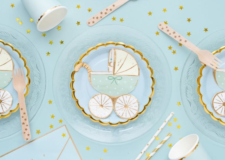 PartyDeco, serwetki, wózek, tiffany blue, 14-15 cm, 20 szt.