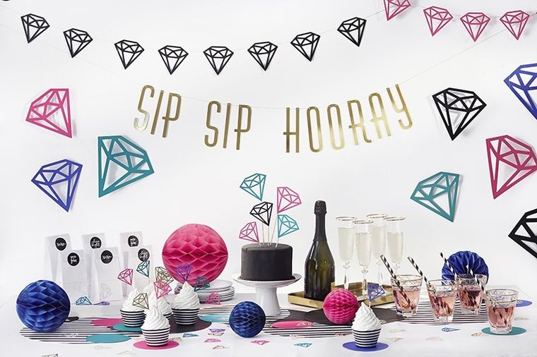 PartyDeco, stojak na wizytówki, bezbarwny, 40 mm, 10 szt.