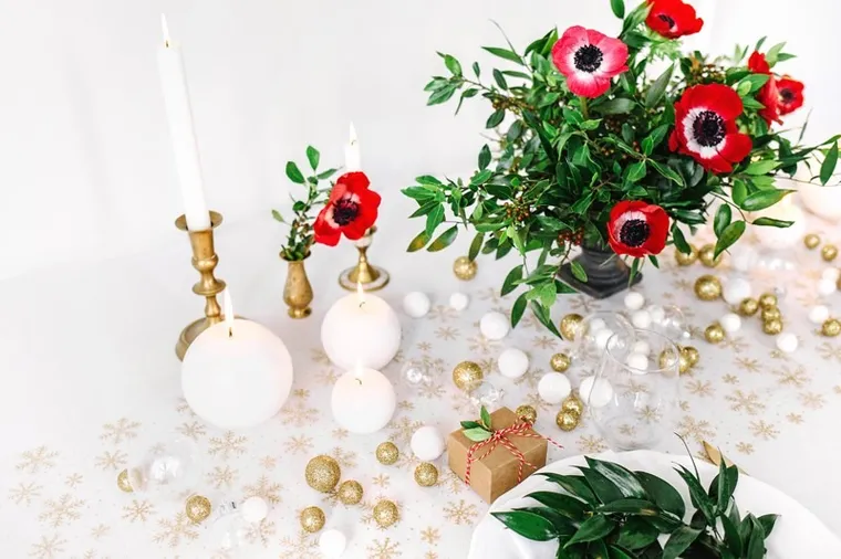 PartyDeco, świeca matowa kula, biały, 8 cm, 6 szt.