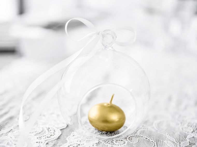 PartyDeco, tasiemka ozdobna satynowa, biała, 6 mm, 25 m