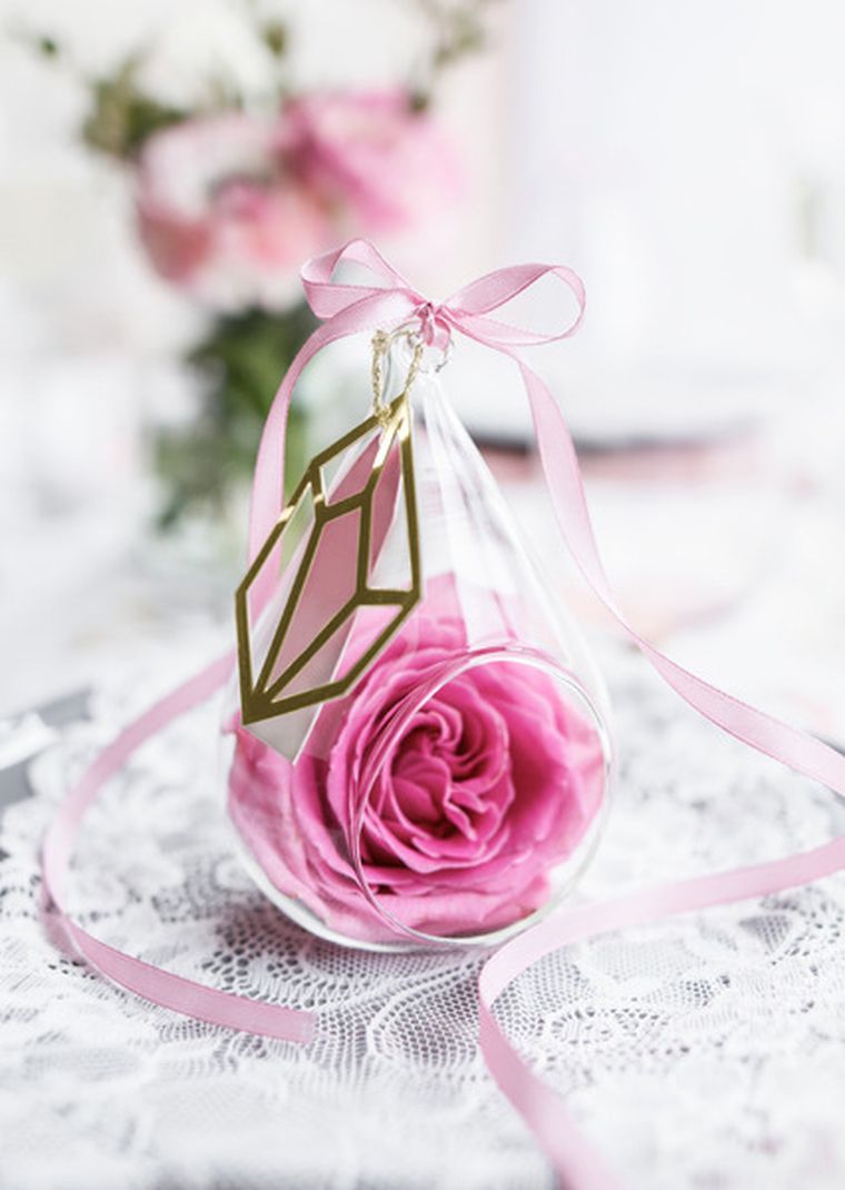 PartyDeco, tasiemka ozdobna satynowa, jasny różowy, 6 mm, 25 m