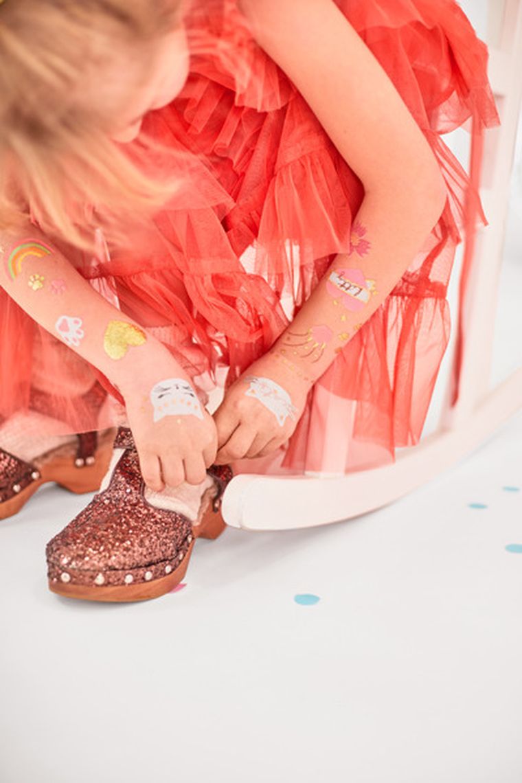 PartyDeco, tatuaże zmywalne Kotki, mix, 12 szt.