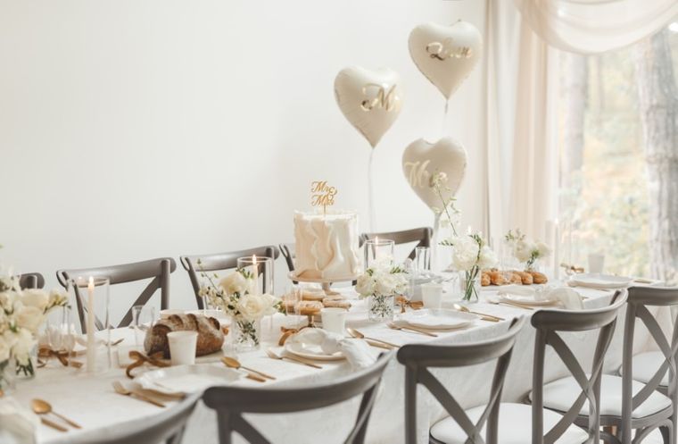 PartyDeco, topper akrylowy na tort, Mr & Mrs, złoty, 16.5 cm