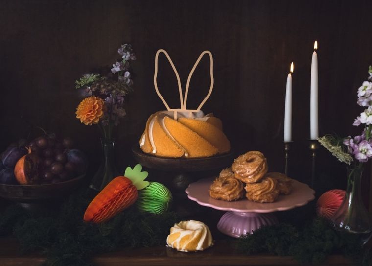 PartyDeco, Uszy Królika, drewniany topper, 20 cm