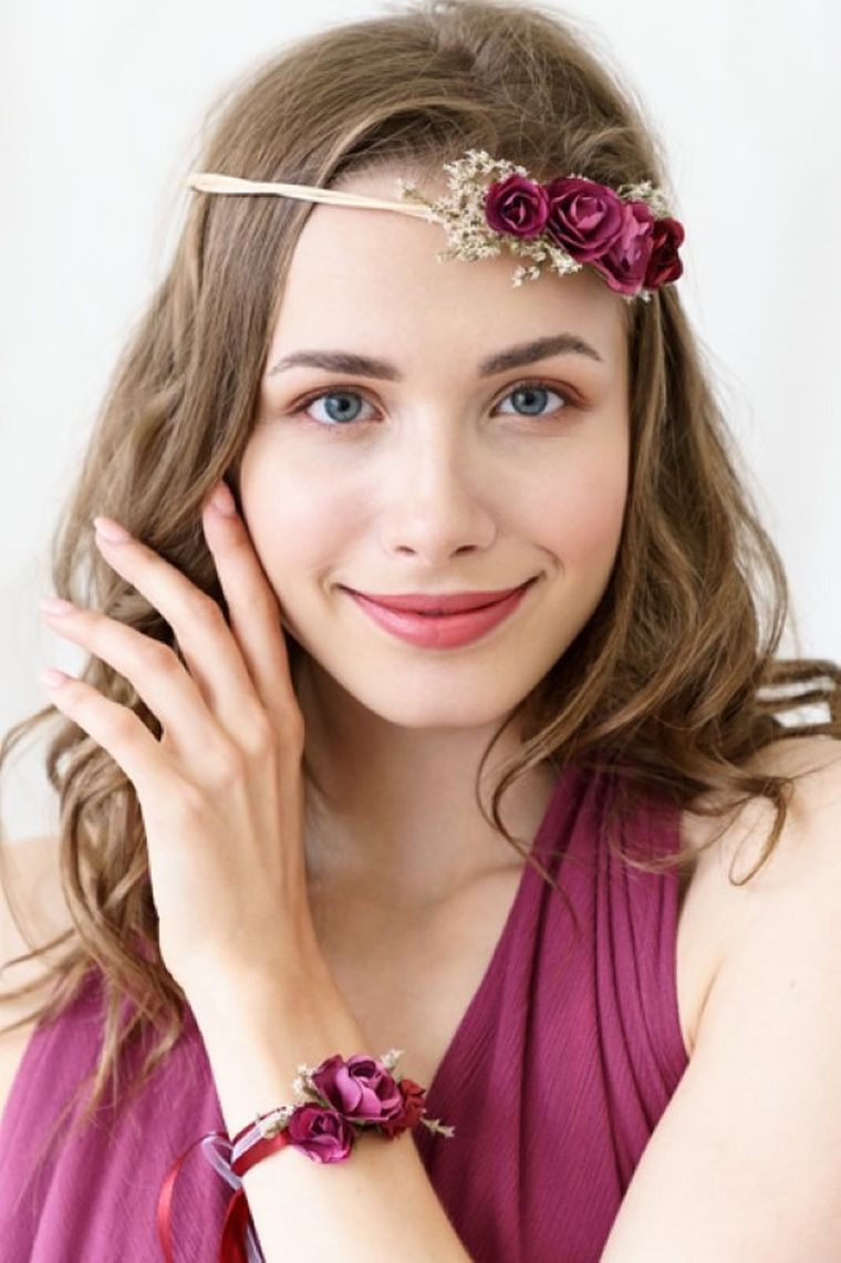 PartyDeco, wianek, bordo, 18 cm