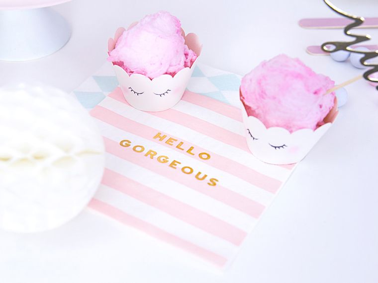 PartyDeco, Yummy, serwetki papierowe urodzinowe, Hello Gorgeous, jasny różowy, 33-33 cm, 20 szt.