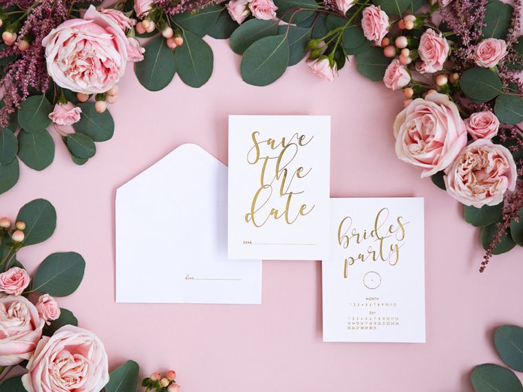 PartyDeco, zaproszenia na wieczór panieński, save the date, białe, 10 szt.