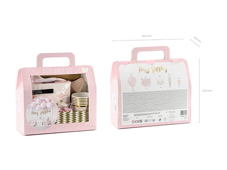 PartyDeco, zestaw dekoracji party, Kotek, 55 szt.