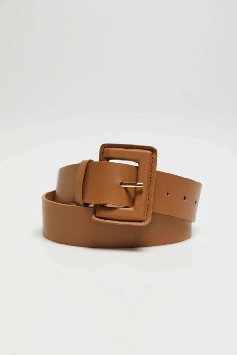 Pasek damski, beżowy, Moodo