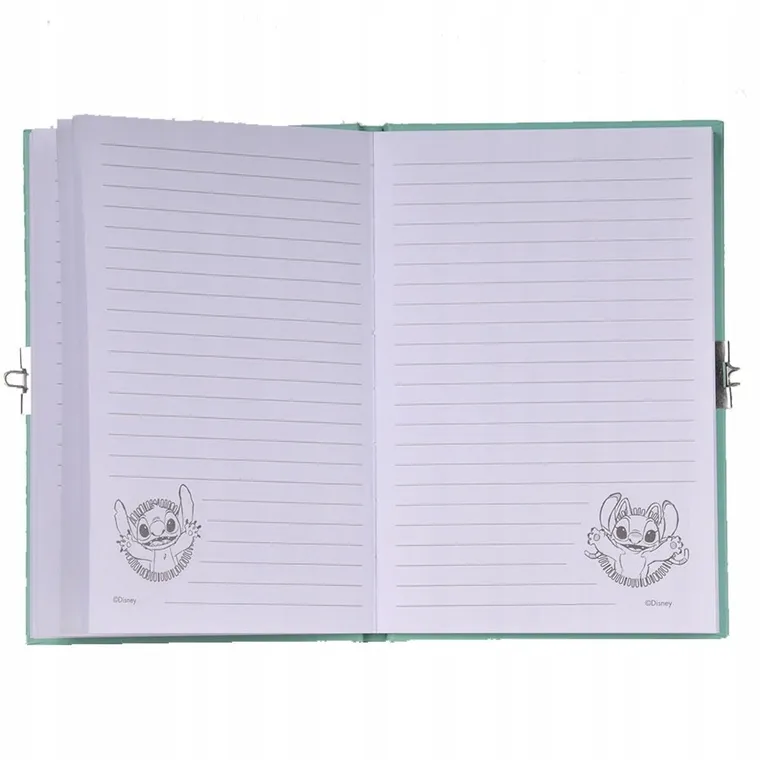 Paso, Lilo i Stitch, pamiętnik z kłódką, A5, 50 kartek, linia, Flowers