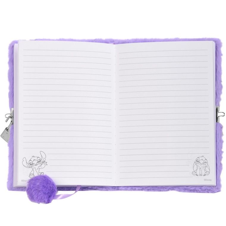 Paso, Lilo i Stitch, pamiętnik z kłódką, pluszowy, A5, 96 kartek, linia, fioletowy, Dreamer