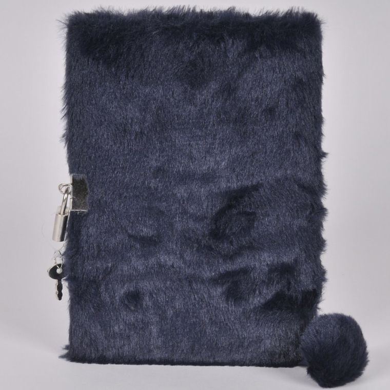 Paso, Lilo i Stitch, pamiętnik z kłódką, pluszowy, A5, 96 kartek, linia, granatowy, Stitch i Angel