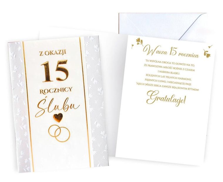 Passion Cards, karnet, Rocznica Ślubu 15