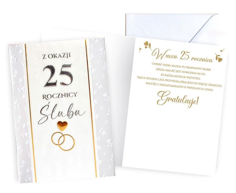 Passion Cards, karnet, Rocznica Ślubu 25