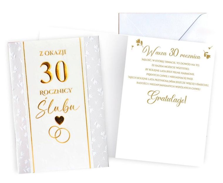 Passion Cards, karnet, Rocznica Ślubu 30